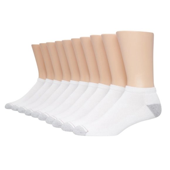 Hanes Men's Ultimate Cushion Low Cut Socks 10pk (6-12) - White - Picture 2 of 4